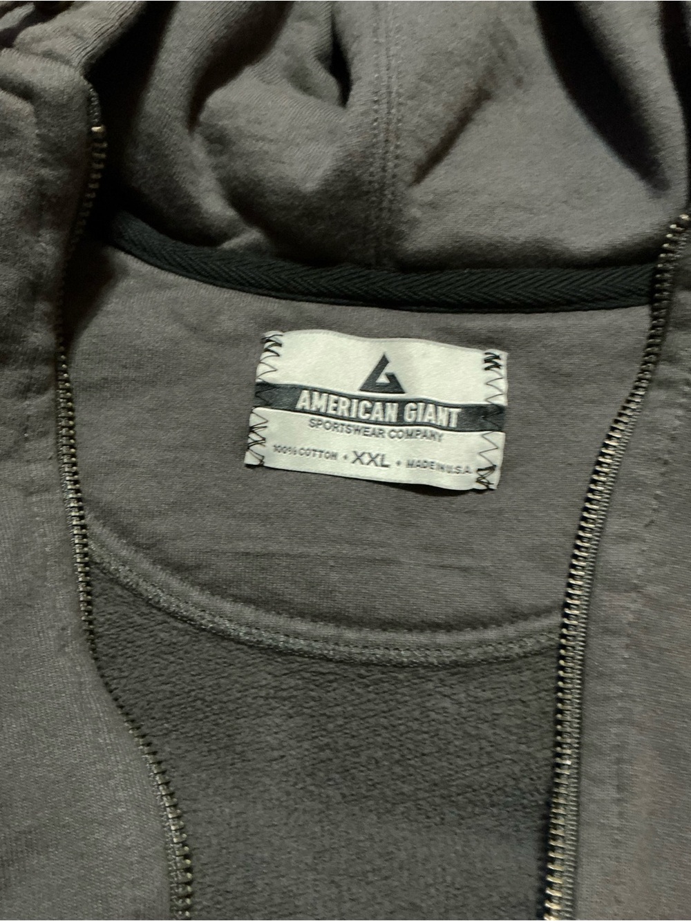 American Giant Charcoal Full-Zip Hoodie